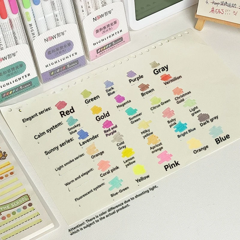 5/15 قطعة مجموعة أقلام الفلورسنت طالب بمناسبة السكتة الدماغية مفتاح بمناسبة القلم عالية الجمال اللون كتيب القلم دفعة #3