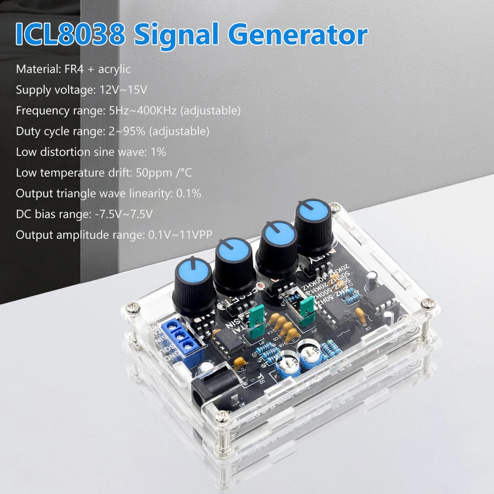 ICL8038 Signal Electronic Components Square Wave Signal Multi-Function Signal Circuit Board 5Hz~400kHz Adjustable