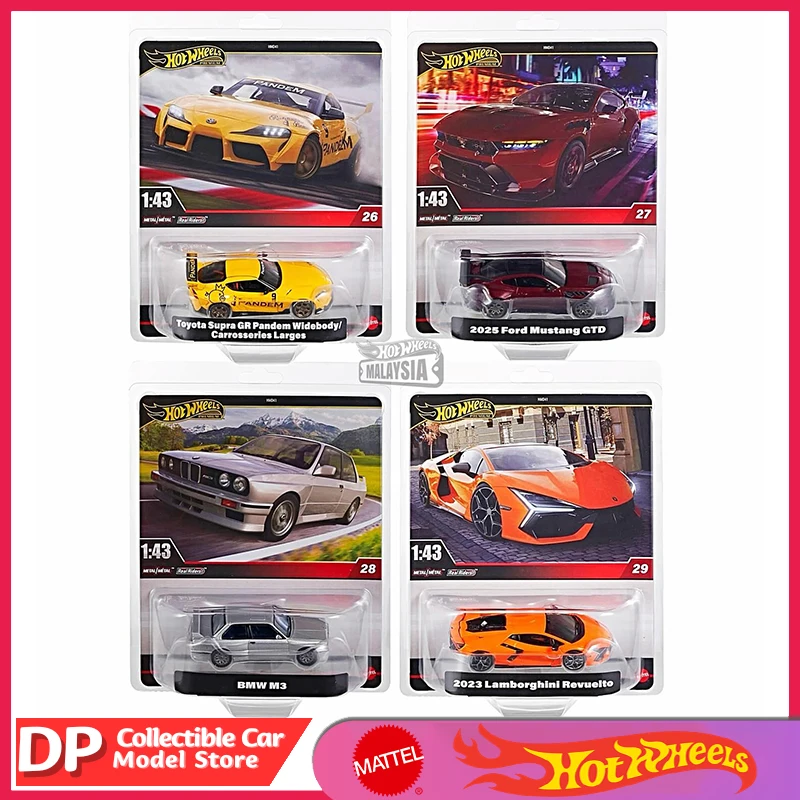 

Mattel 2025 Hot Wheels 1:43 Scale Premium Toyota Supra Mustang Bmw Lamborghini Die-Cast Cars
