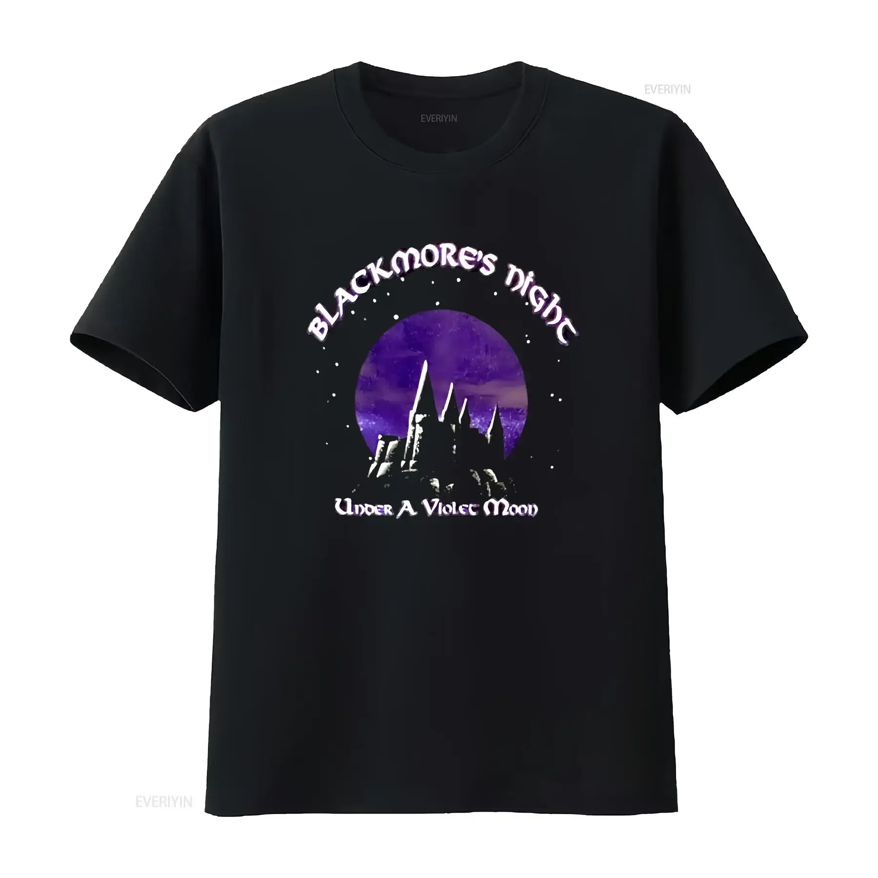 Blackmores Night Vintage Under a Violet Moon T Shirt Black S 5XL 1J0261 vintage Washed Versatile Top For Everyday Wear fashion