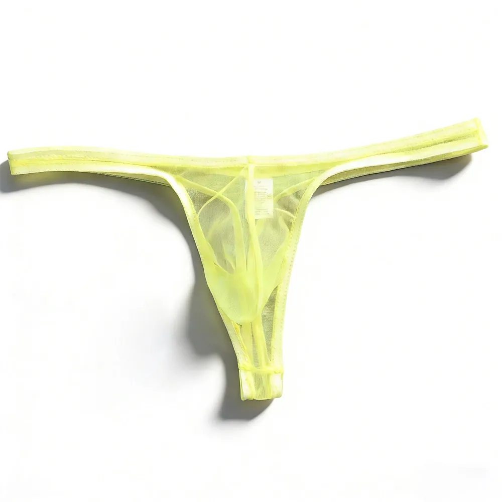 

3 Pack Men Thongs Sheer Mesh See Through Sexy Design Quick Dry Cool Breathable Soft Underwear 8 Colors Available
