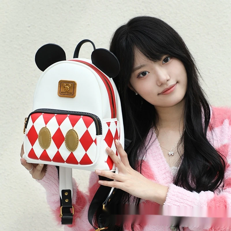 In Stock Disney Donaldduck Strawberry Bear Stitch Winnie Mickeymouse Mini Backpack Cartoon School Bag Cute Wallet Boy Girl Gift