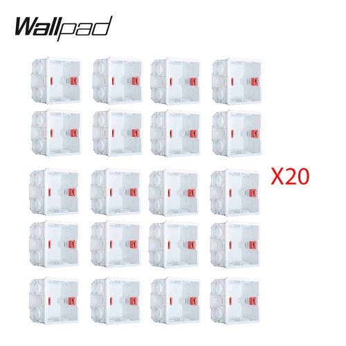 Imagen 1 del producto Caja de conexiones internas ignífugas para montaje en pared, 86x86, para interruptor de 3x3, UE, Reino Unido, Wallpad, casete de cableado de hormigón ajustable