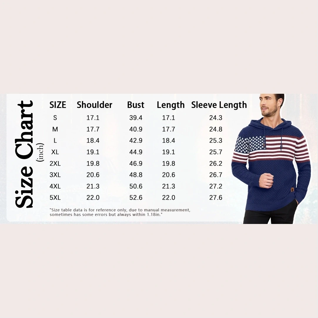Slavinson Men's Sweatshirt New Spring Hoodies Warm Sweatshirt Long Sleeve Knitted Hoodies Pullover Comfortable Top US Size