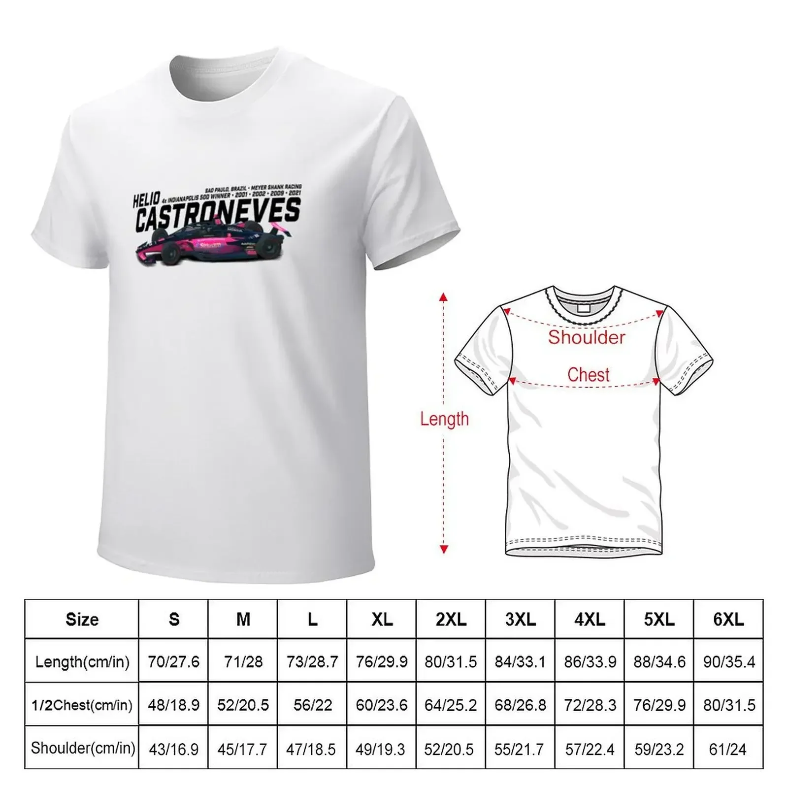 Helio Castroneves 2021 Indy Winner T-Shirt summer top anime clothes plus sizes mens t shirt