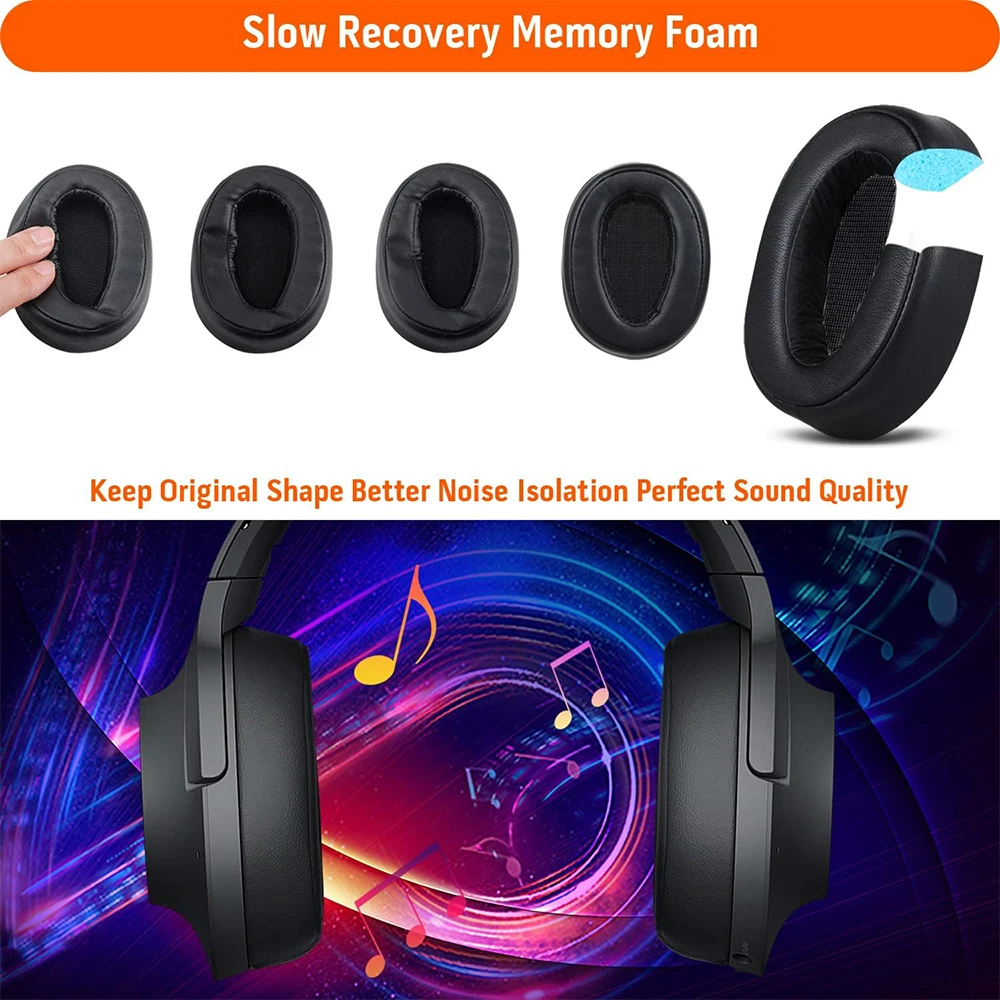 Replacement Ear Pads for Sony WH-H900N Headphones Earpads Cushions for Sony WH900N MDR-100ABN Headset Softer Protein Leather