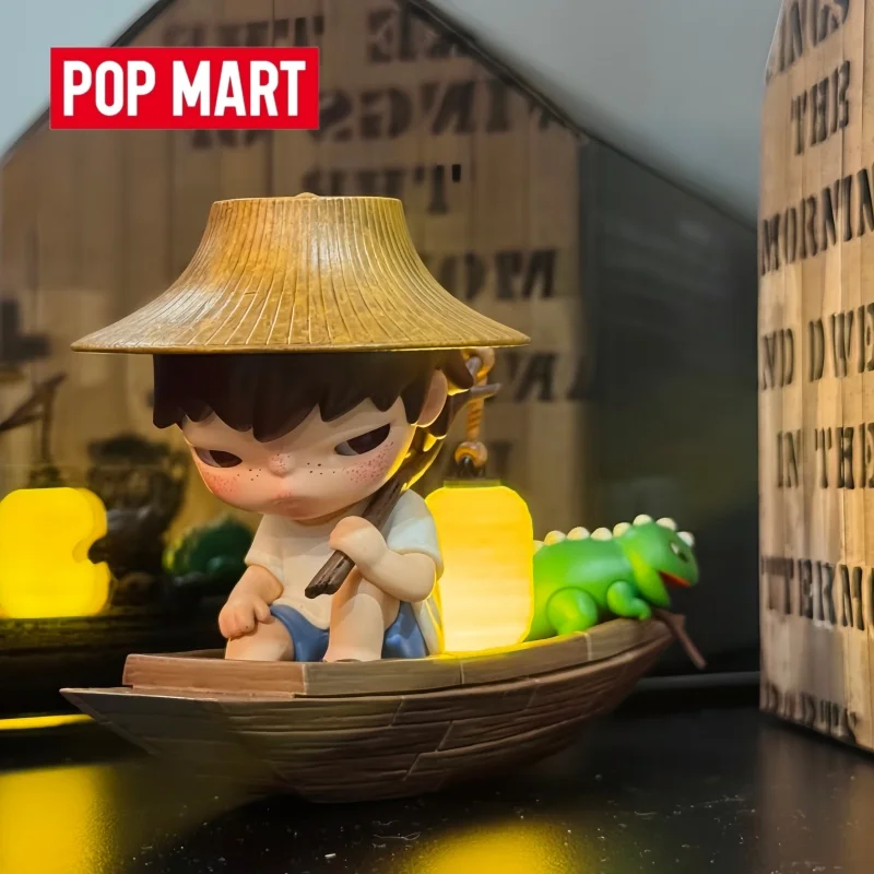 

POP MART Hirono Floating Market Figure: Эксклюзивная коллекционная арт-игрушка из Таиланда, настольное украшение для коллекционеров аниме-фигурок