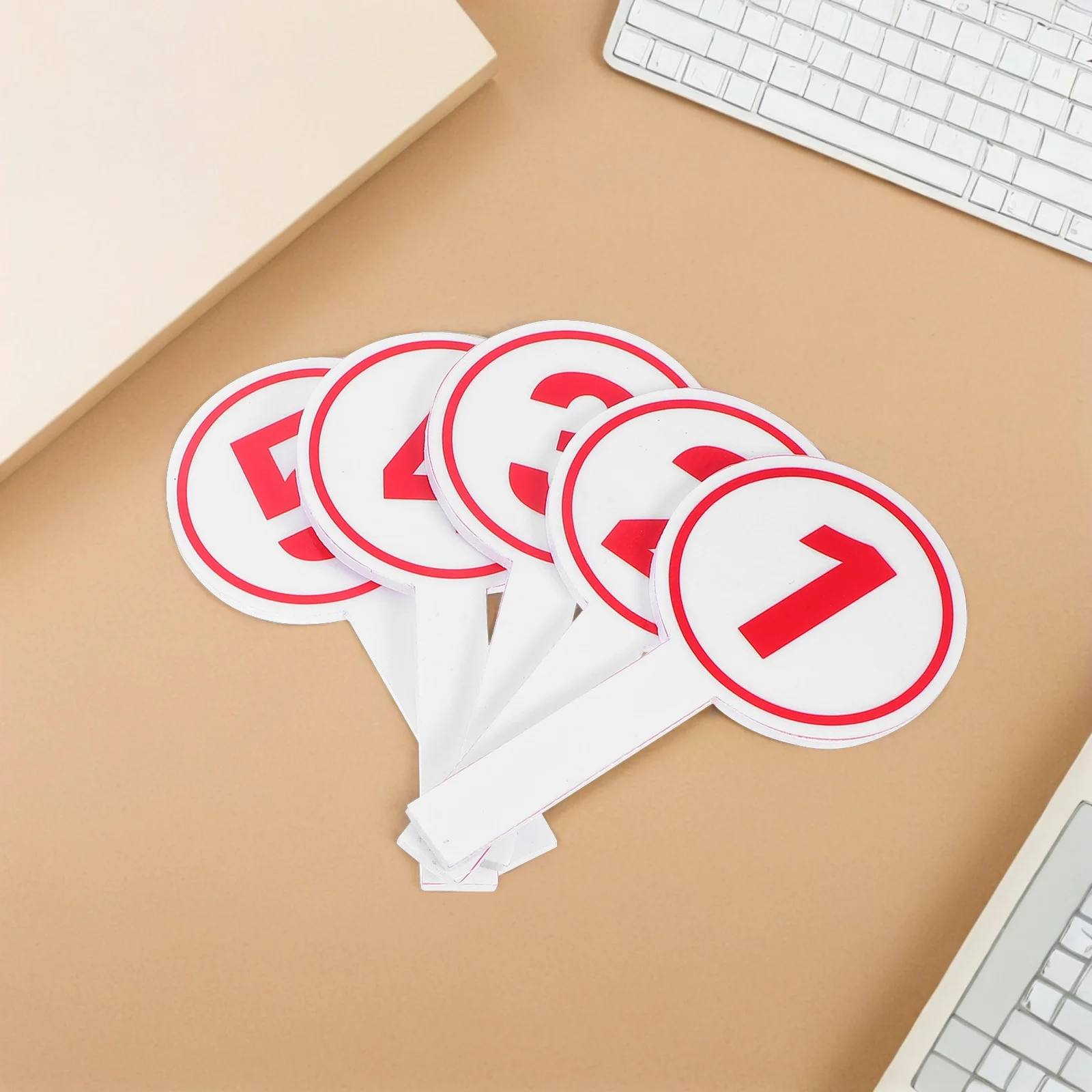 10 قطعة التشجيع يده مجداف مشرق عدد لوحات النتيجة 1-10 خفيفة الوزن مزاد لوازم التصويت التهديف للأحداث الرياضية #2