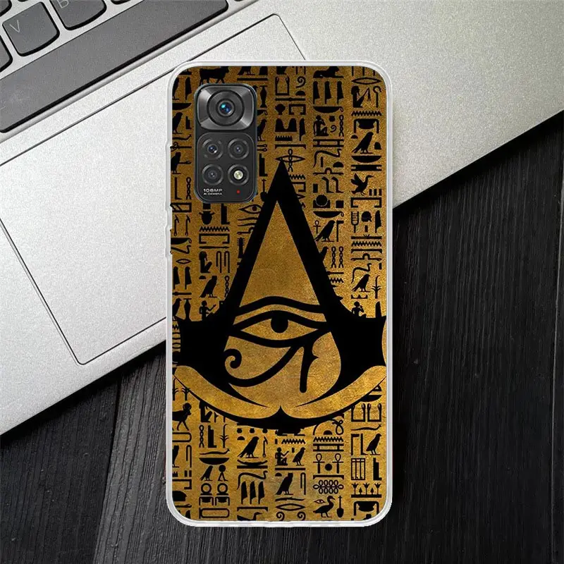 Sacred Eye of Horus Egypt Fresco Phone Case For Xiaomi Redmi Note 13 12 12S 11 11S 10 10S 11E Pro Plus 11T 9 9S 8 8T 7 5 + Cover