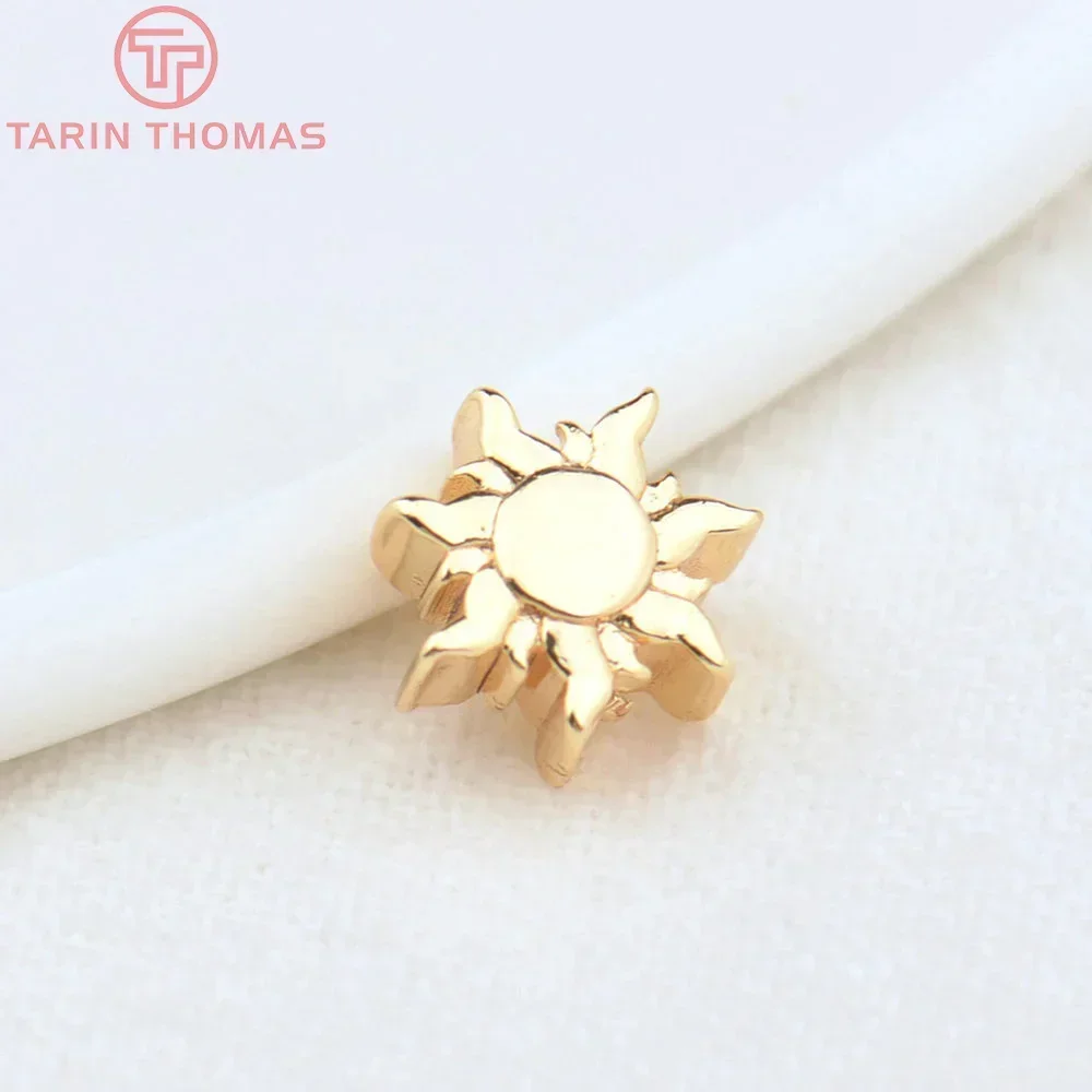 4526 금색 황동 선 스페이서 비즈 팔찌 비즈, 품질 DIY 쥬얼리 조사 액세서리, 구멍 1.2mm, 24K, 4.3x8mm, 6 개