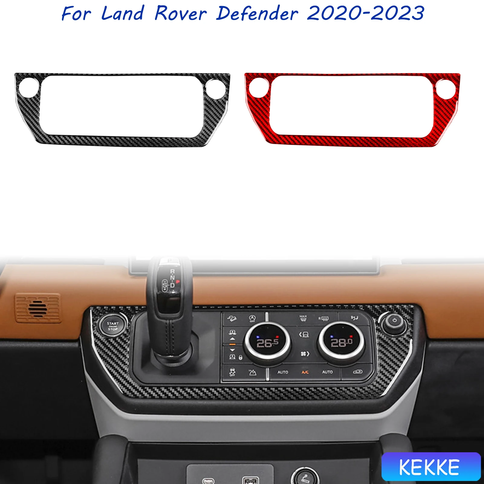 

For Land Rover Defender 2020-2023 Carbon Fiber Center Console Gear Engine Star Cover Car Interior Decoration Accessories Sticker