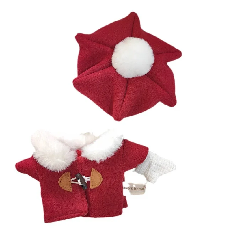 Accessori per bambole Vestiti per bambole in cotone Abito in peluche rosso Natale Bellissimo vestito squisito Abbigliamento invernale Regalo per un amico