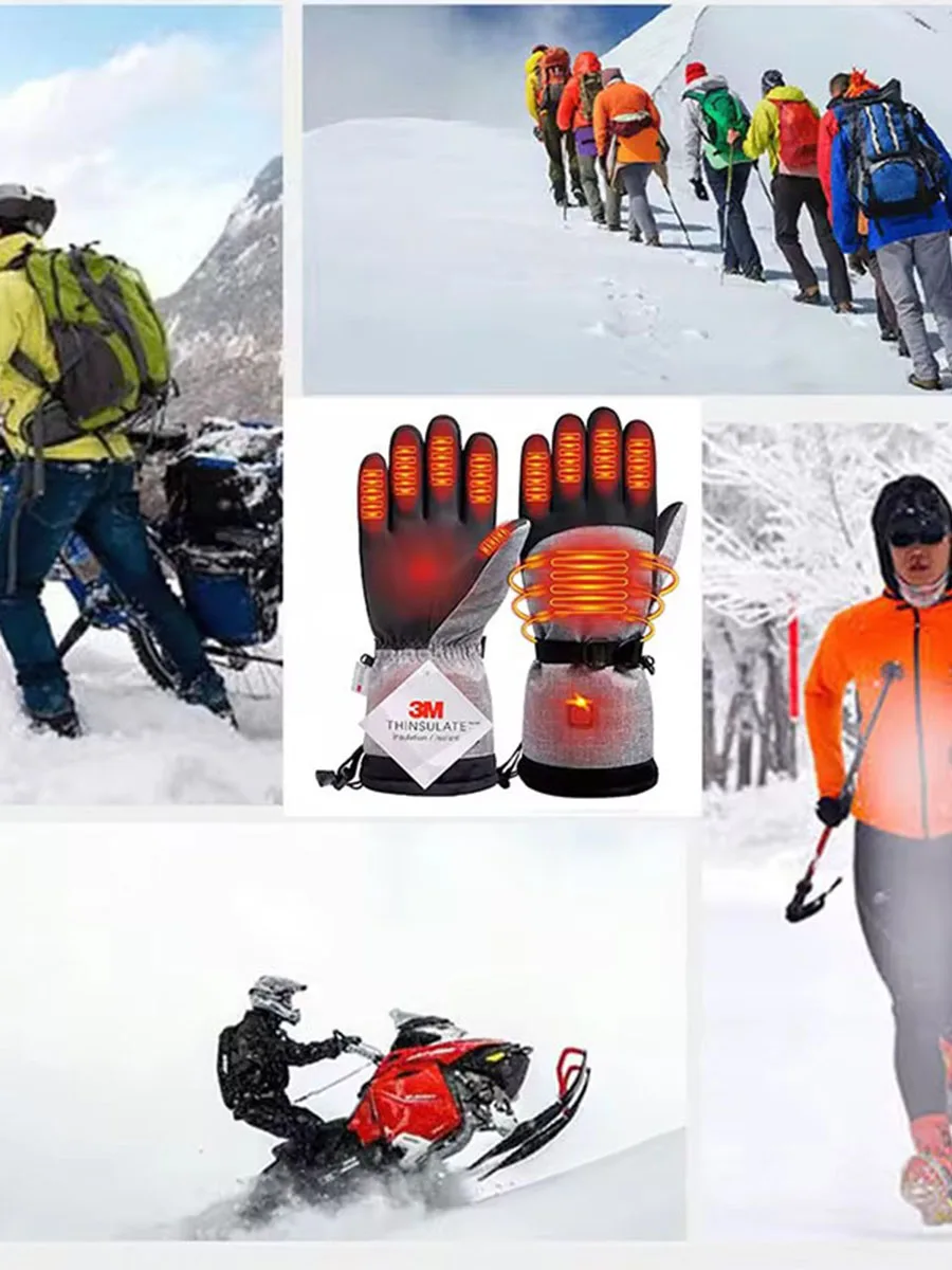 AliExpress Winter Gloves Cotton Heating Hand Warmer Electric Thermal Gloves Waterproof Snowboard Cycling Motorcycle Bicycle Ski Outdoor