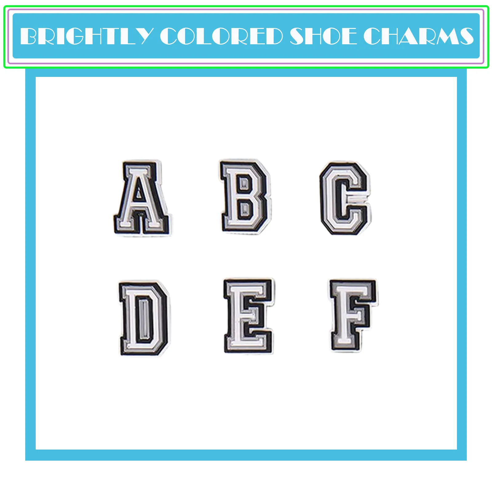 26/28/39/54/78Pcs Letter Alphabet Heart Series Shoe Charms For Sandals Beach Bags, DIY Shoe Decorations Accessories Shoes Pins image 6