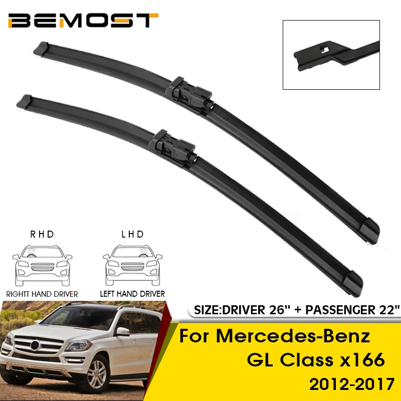 

Car Wiper Blades For Mercedes-Benz GL Class x166 2012-2017 Windshield Windscreen Front Window Blades 26"+22" Car Accessories