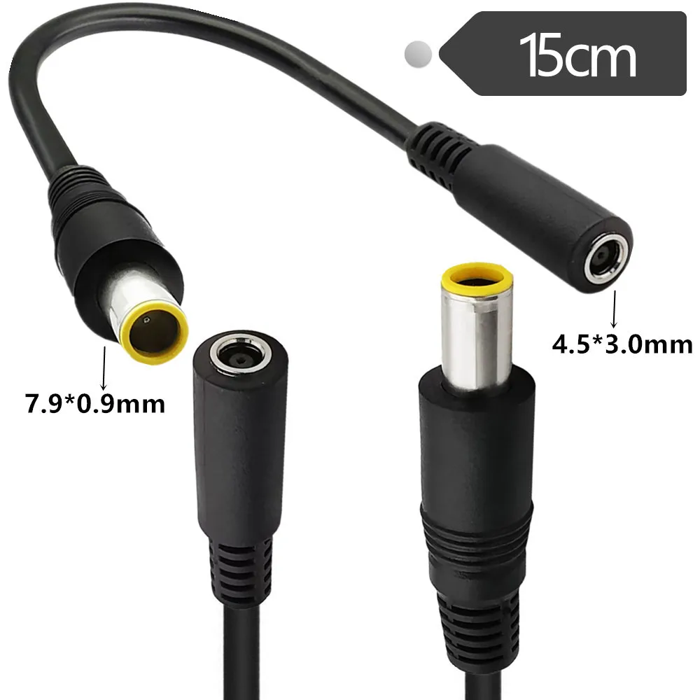 4.5x3.0mm Male Female To 5.5*2.5mm/7.9*0.9mm/7.4*5.0mm/Square Mouth DC Male Power Adapter Conversion Cable Suitable for Laptops