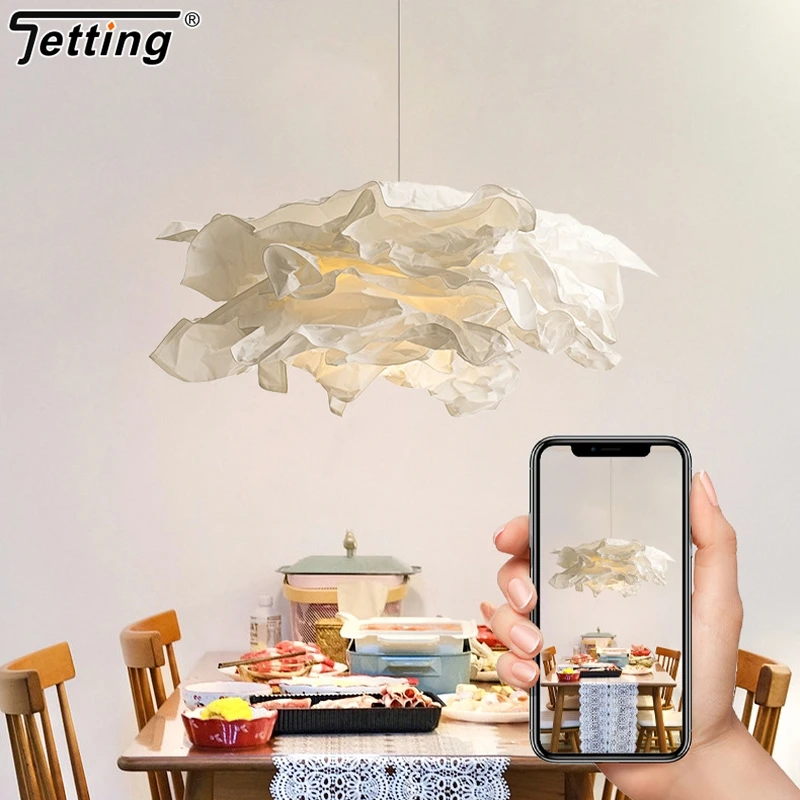 1Pcs Art DIY Cloud Lamp Shade Flower Light Shade Ceiling Lampshade Decoration Chandelier Pendant For Living Room Bedroom Bar