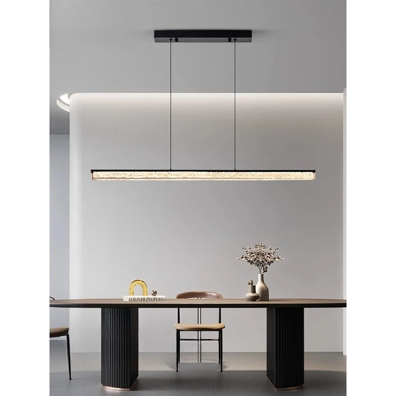 

Minimalist one-word restaurant chandelier, bar table, island table lift strip light