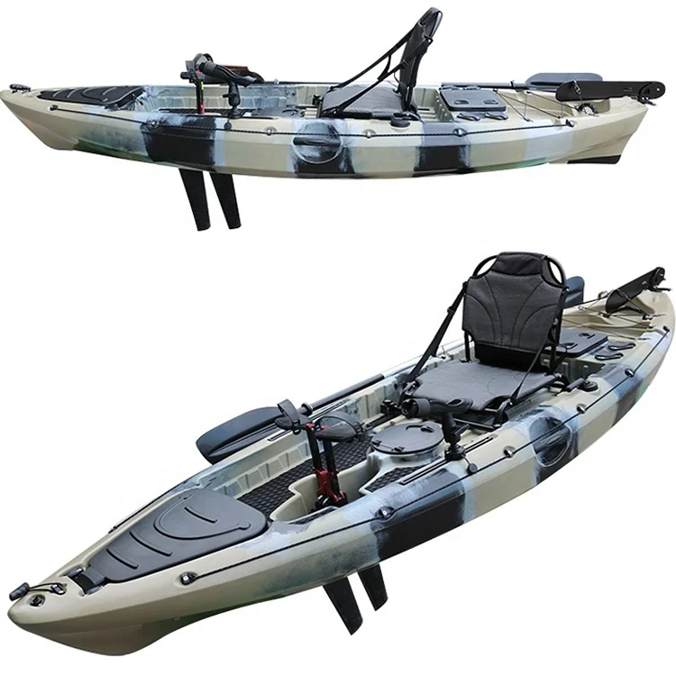 

2024 New Single Seat 10.5FT Pedal Fishing Kayak PE CE Certified One Person Plastic K1 VK Canoa Sports Kayak Boat