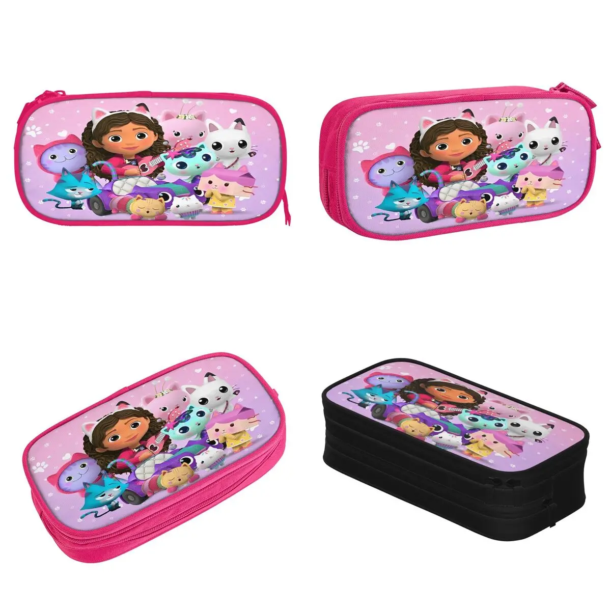 Gabby Dollhouse Cartoon Anime Pencil Case Pencilcases Pen Holder for Student Big Capacity Pencil Bags School Cosmetic Stationery