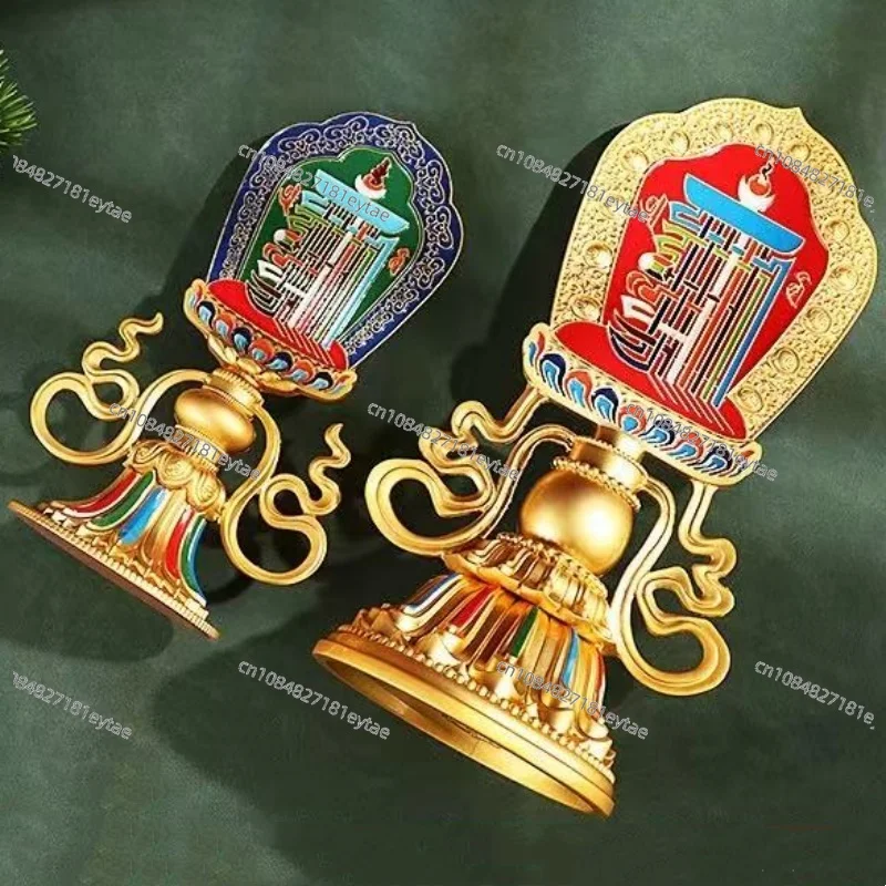 Tibetan Engraved Alloy Wenshu Nine Palaces Plate - Ten Aspects of Freedom Tantric Altar Decoration, Buddhism Item