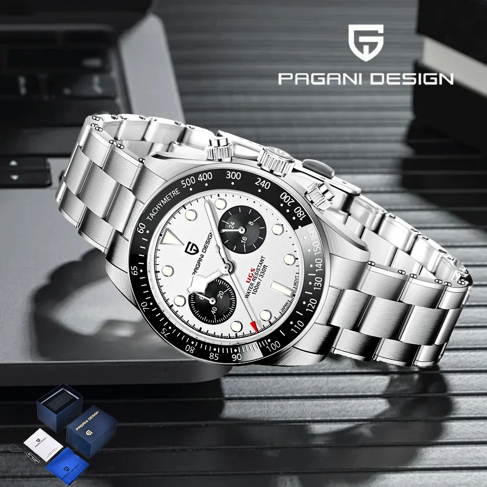 2026 neue Pagani Design Panda Herrenuhr Top-Marke Herren Quarzuhr AR Sapphire Sport Herren Chronograph Uhr Uhr Geschenkbox
