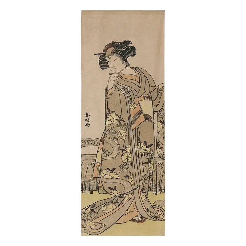VIKAMA Ukiyo-e Lady Tapestry Vintage Kimono Woman Wall Hanging Japanese Art Aesthetic Bedroom Living Room Decor
