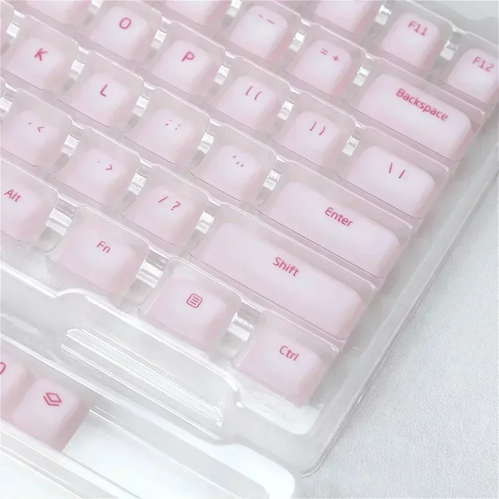 GEFENSI Nogi Soft Silicone Pudding Keycap PC Cherry Translucent For 60/64/84/98/108 Gaming Mechanical Keyboard MX Switch