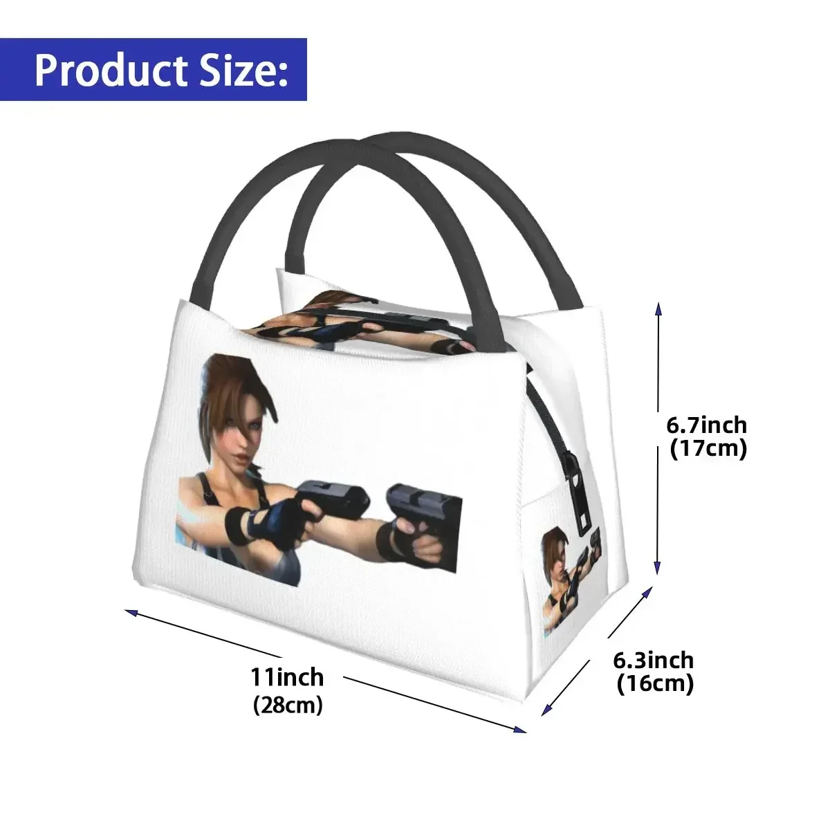 Hd tomb raider full hd almoço sacos isolado bento caixa à prova de vazamento almoço tote sacos de piquenique refrigerador saco térmico para mulher crianças trabalho