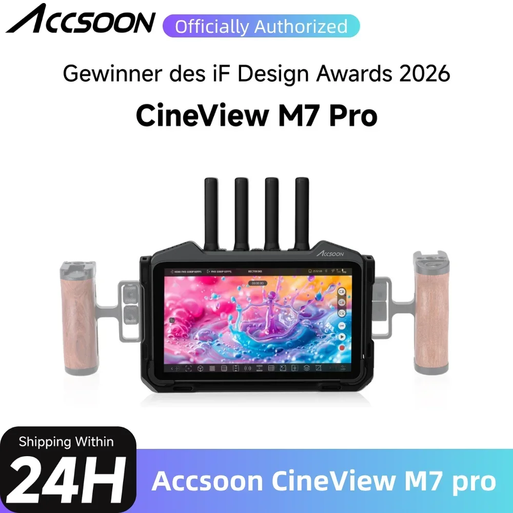 

Wireless HDMI Transmitter monitor Accsoon CineView M7 Pro 7-Inch Touchscreen 3D lut Multifunctional support for Android APKs