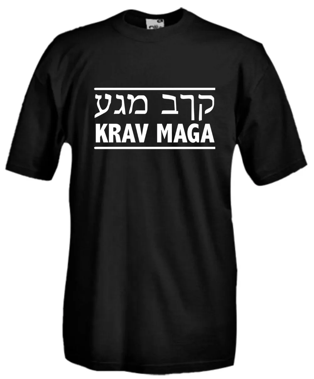 Maglietta estiva maglietta o-collo da uomo Maglia kav Maga Arti Marziali Israel Army Esercito T-Shirt stampata Casual stampa digitale