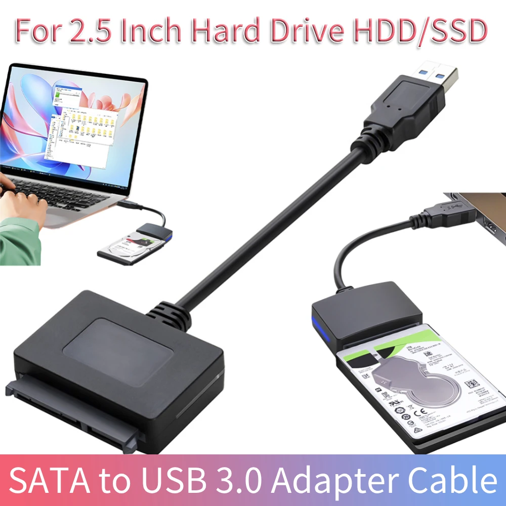 محول القرص الصلب USB 3.0 إلى SATA محول القرص الصلب الخارجي USB 3.0 إلى محول SATA لنقل البيانات HDD/SSD مقاس 2.5 بوصة #1