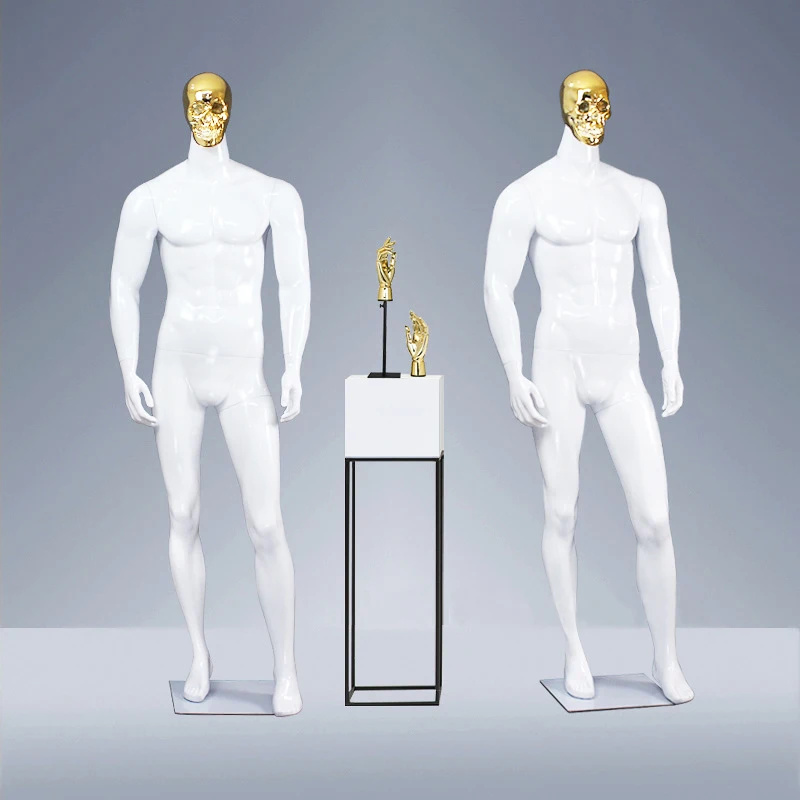 Fashionable Best Model Glossy White Glass Fiber Male Model Full Body Male Dummy Hot Sale 1 PCS