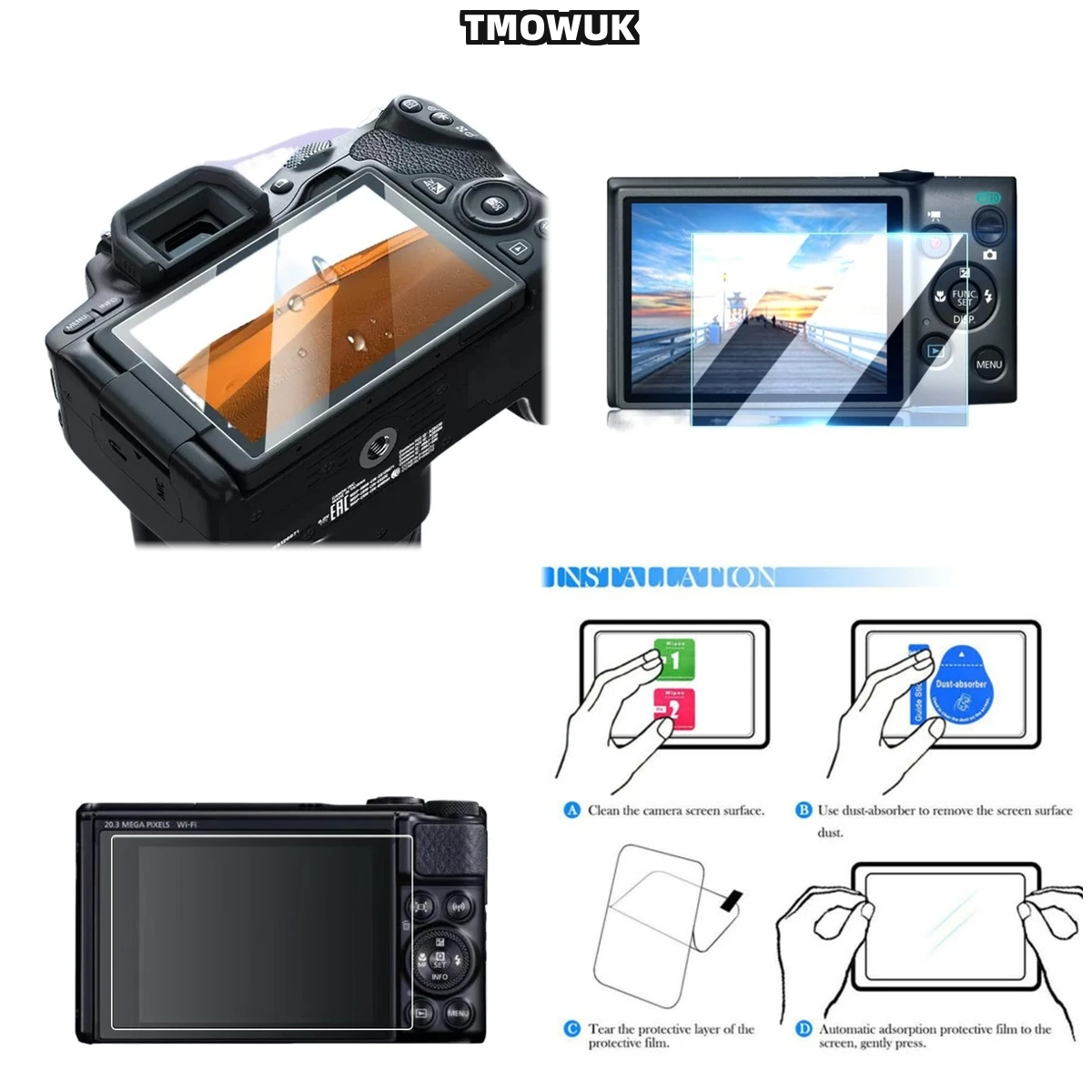 

For Canon SX730 SX740 Sx740hs Sx730hs Tempered Glass Screen Protector - 9H Hardness Anti-Scratch HD Clear Privacy Film