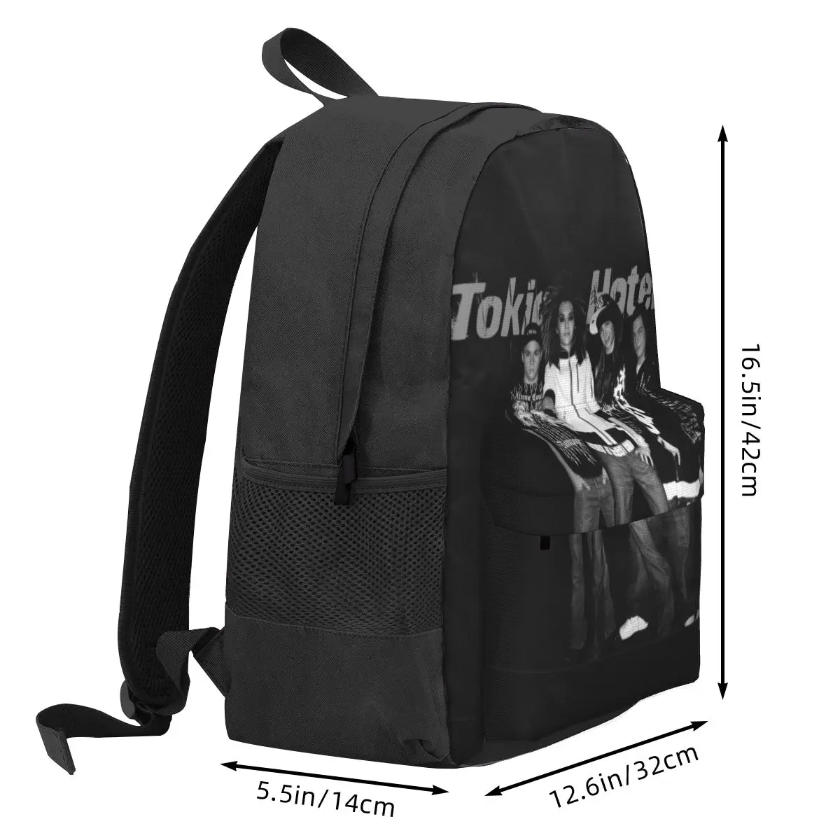 Tokio Hotel Backpack Singer Music Cool Boy Polyester Travel Backpacks Pattern Pretty School Bags Rucksack