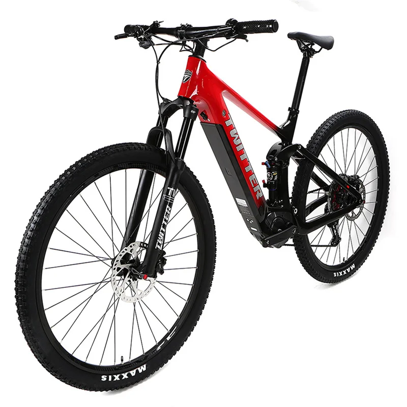 TWITTER EM9-S M600 Bafang 48V500W mid-mounted engine15Ah hidden battery27.5/29er high-end full suspension electric mountain bike