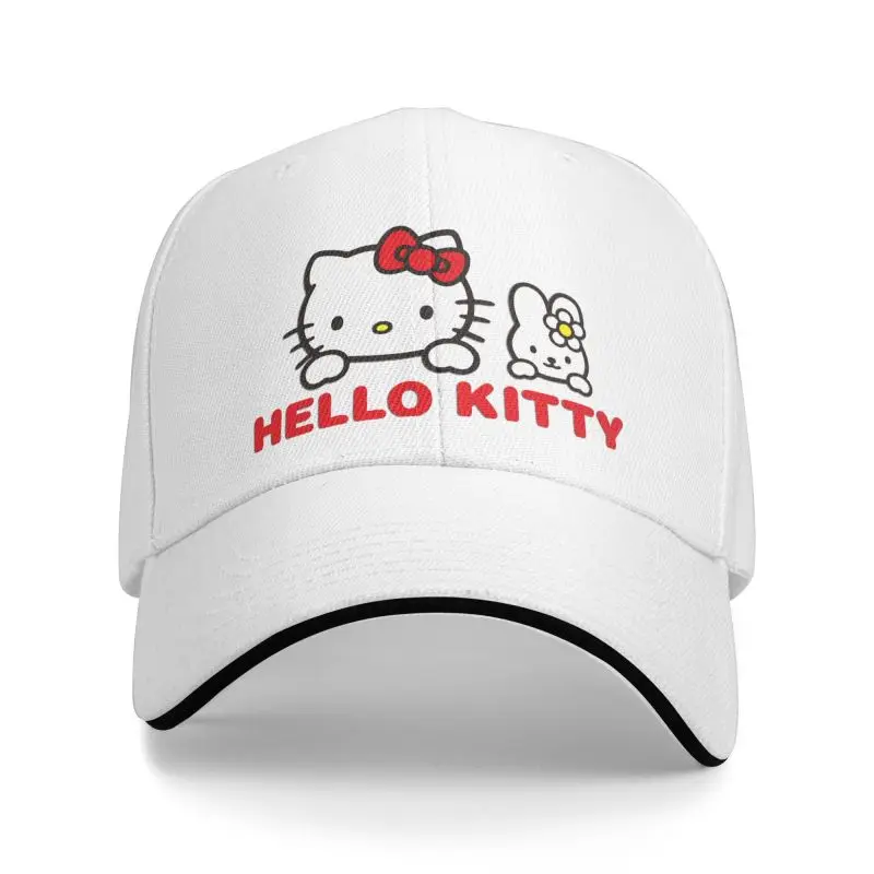 Custom Hello Kitty Cat Baseball Cap Men Women Breathable Dad Hat Outdoor