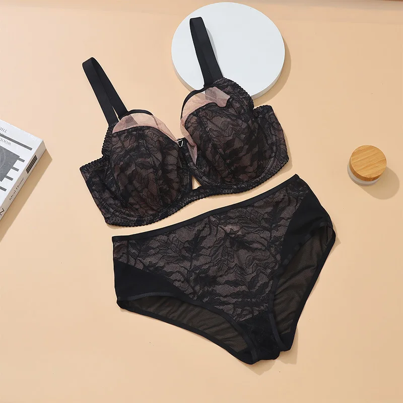 

Комплект нижнего белья D E F G H I J K Cup 34 36 38 40 42, сексуальный комплект бюстгальтеров с эффектом пуш-ап, черные комплекты нижнего белья для женщин больших размеров, 2 предмета.