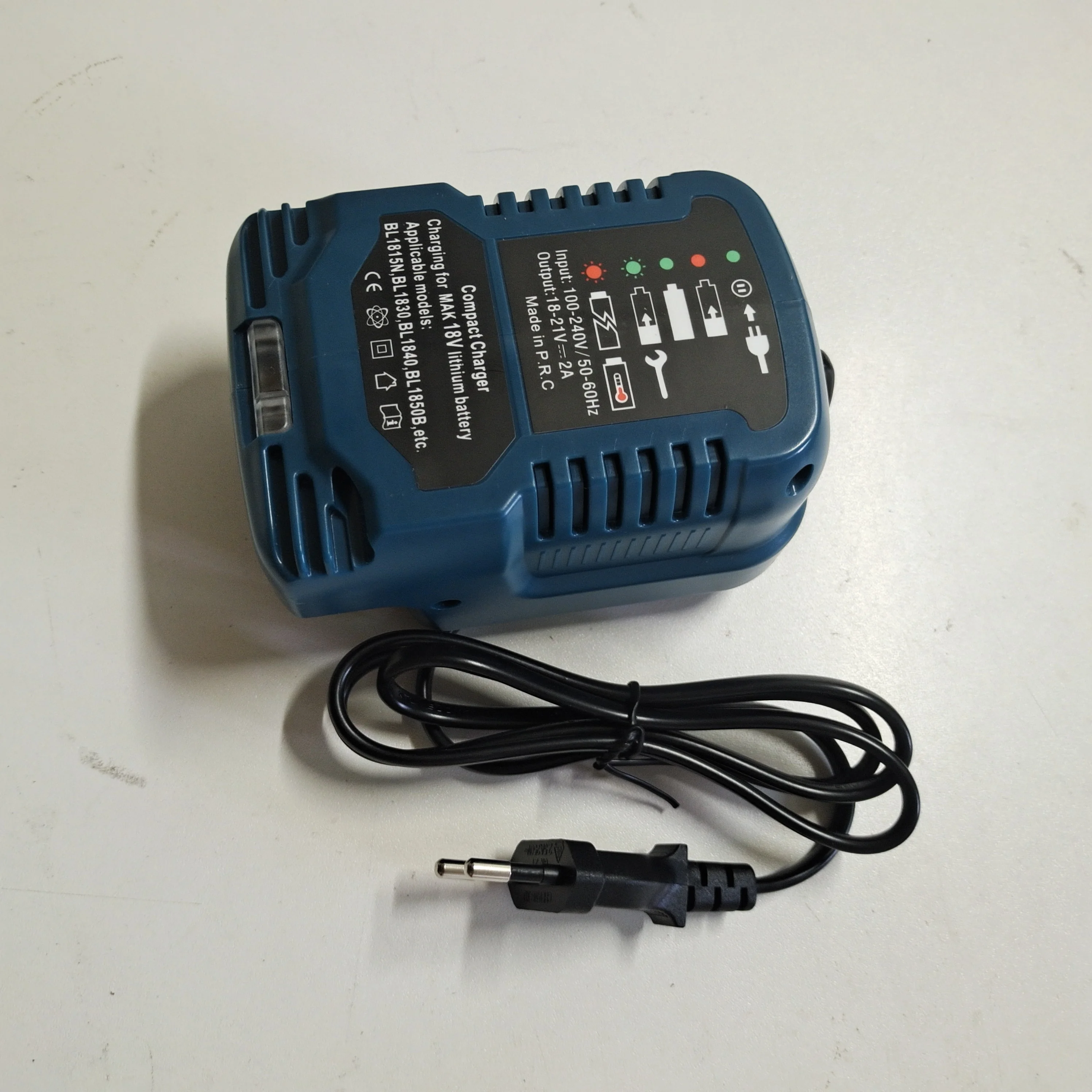 

Зарядное устройство для литиевой батареи Makita 18 В со светодиодным индикатором, зарядное устройство для Makita BL1850 BL1840 BL1830 BL1820 BL1815 12 В/24 В 100-240 В