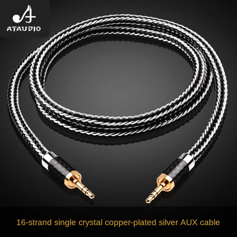 

HiFi AUX Cable 3.5MM Audio Speaker Cable 3.5 jack For Guitar OCC Silver-plated Braided Wire Car Headphone Cable