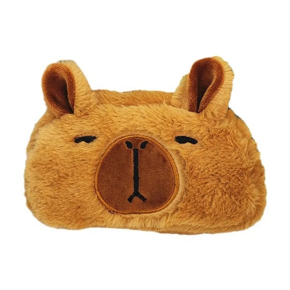 Imagem -05 - Capybara Plush Pen Bolsa Boneca Recheada Bolsa de Lápis Macio Caneta-tinteiro Bonito