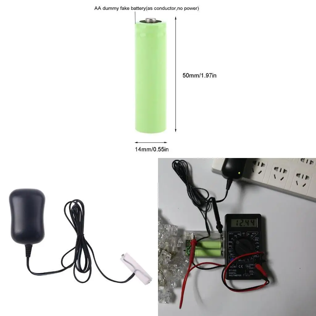 193A UK Power AA Battery Cable Replace 2AA to 8AA for Walkie Talkie