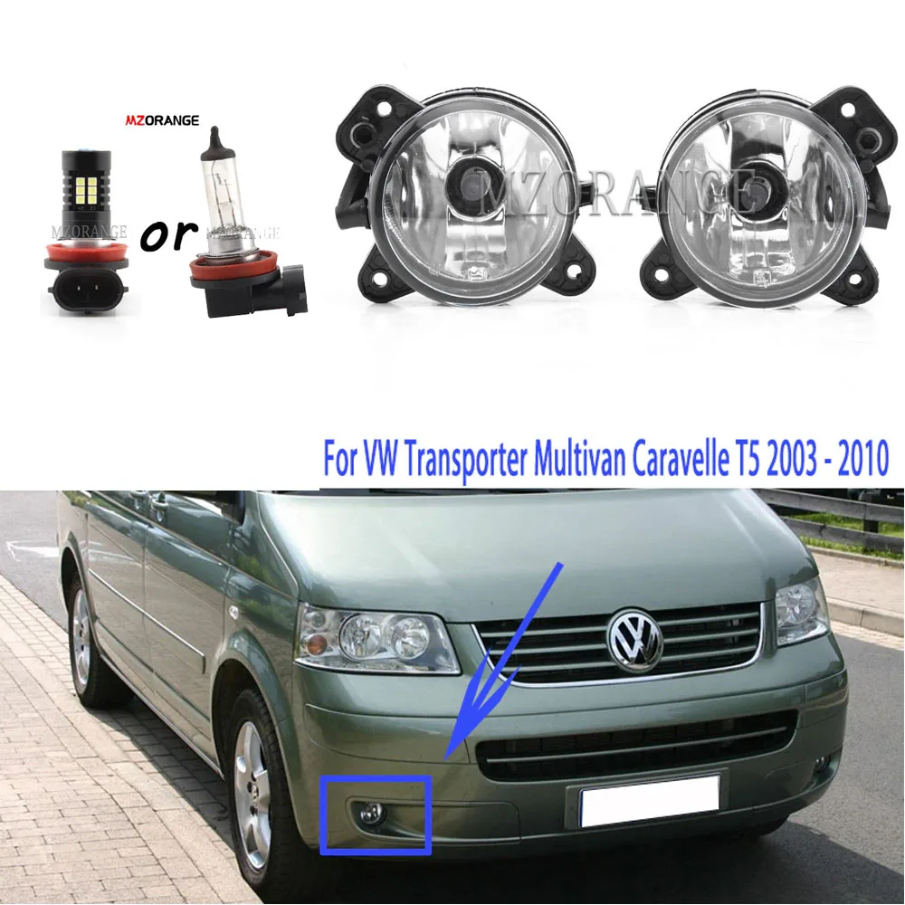 

Fog Lights For Volkswagen Transporter T5 Multivan Caravelle 2003-2010 Halogen LED Fog Lamps DRL Headlight Foglights Accessories