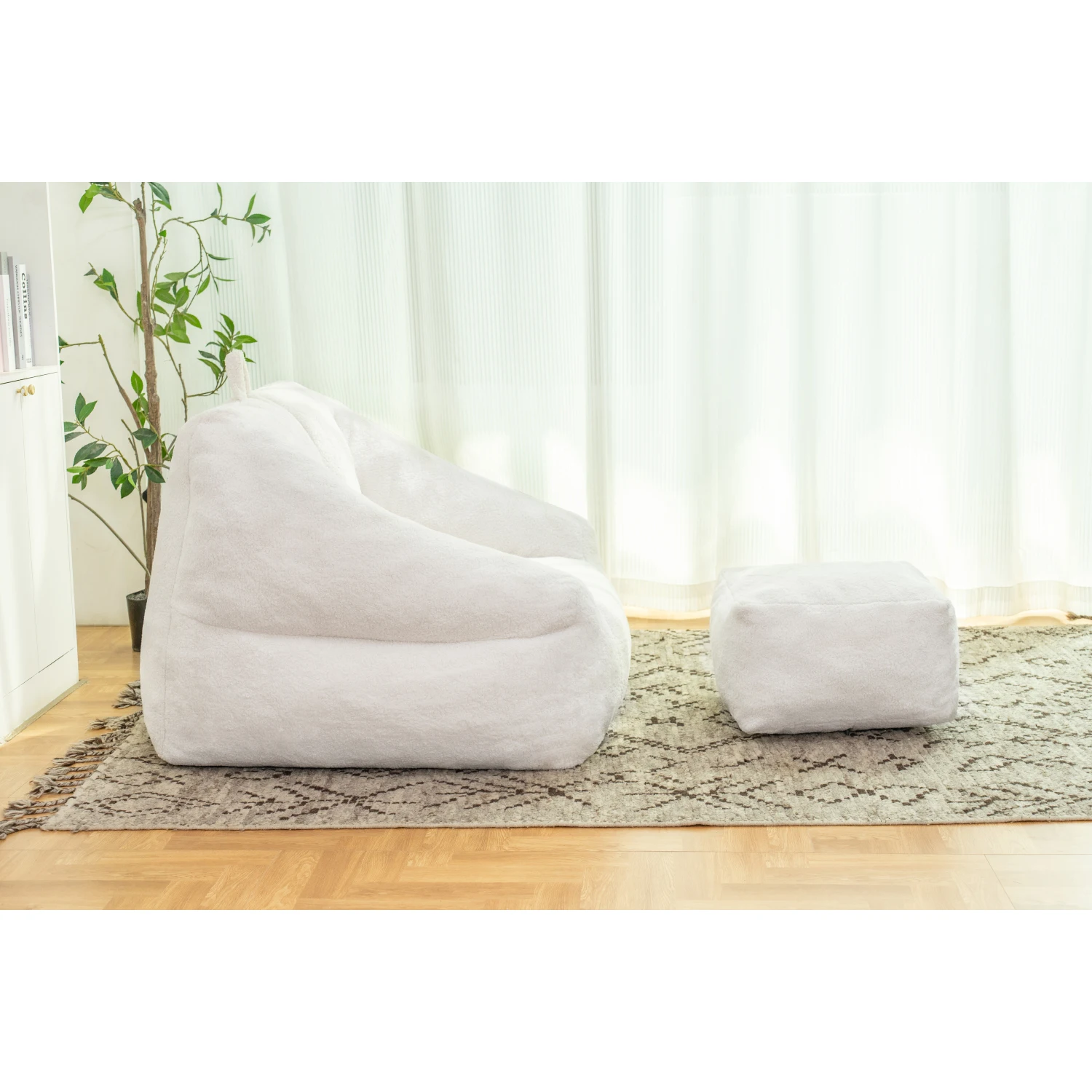 Memory Foam Bean Bag Sofa with Tufted Soft Filling