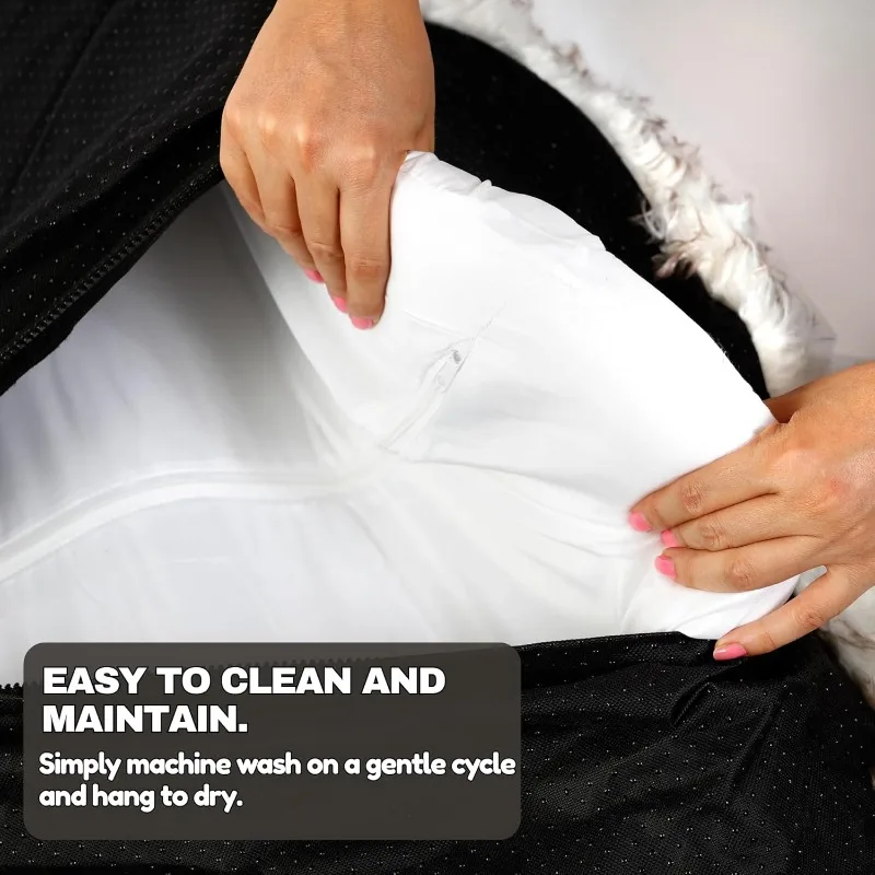 سرير كلب فاخر لتقويم العظام من الفرو الصناعي، سرير كلب من إسفنج الذاكرة ​   ل ​   حيوانات أليفة صغيرة ومتوسطة وكبيرة مقاس XL، سجادة للحيوانات الأليفة الرقيقة