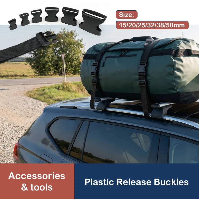 Adjustable Belt Buckles 15/20/25/32/38/50mm Plastic Dual Side Release Buckles Backpack Belt Bag Parts Strap Webbing 2/5/10P