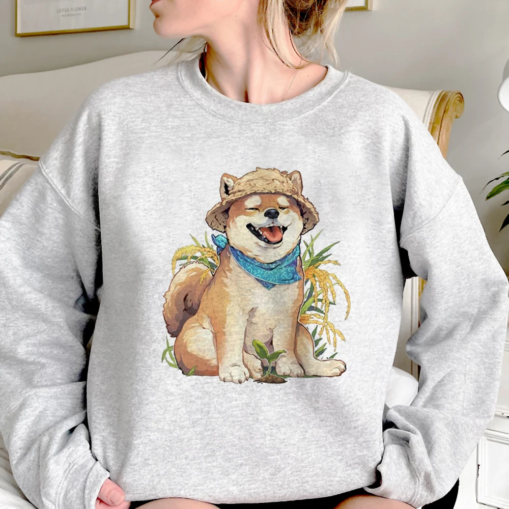 Shiba Inu Hoodies Frauen Fleece Sweat y2k y2k ästhetische Anime Kleidung Kapuzenshirt Frauen Anime Pullover