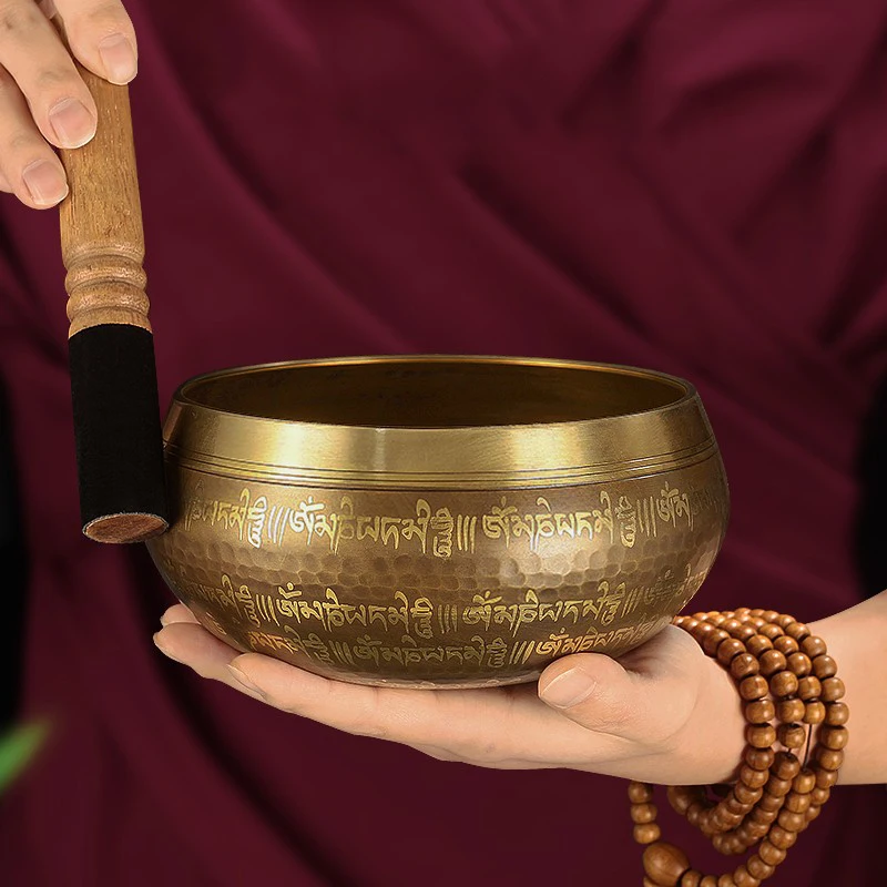 Nepal Singing Bowl Handmade Sound Healing Therapy Instruments Tibetan Singing Bowl Meditation Yoga Chakra Mindfulness Accessory