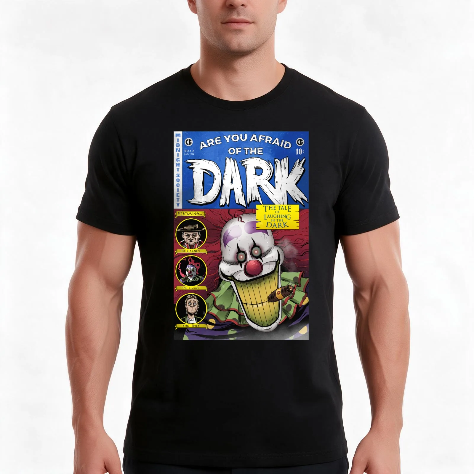 Are You Afraid of the Dark? - Laughing in the Dark T-Shirt, Summer Casual Cotton Tee, Oversized Streetwear Tops, 100% Cotton