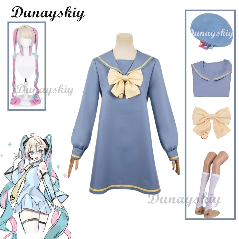 KAngel Cosplay Needy Girl Overdose Ame Chan Cosplay Costume Wig Dress Hat Socks Outfit Anime Game Women Halloween Party Costumes